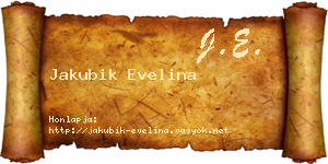 Jakubik Evelina névjegykártya